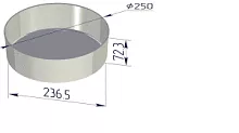 Форма (круглая) (250х237х73мм) со съемным дном