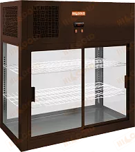 Витрина настольная холодильная HICOLD VRH O 990 коричневый