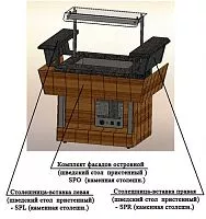 Комплект фасадов лицевой с 2 вставками REFETTORIO 800 шведский стол пристенный