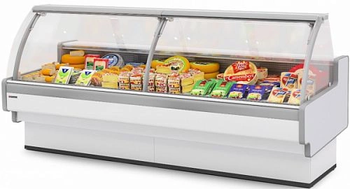 Витрина холодильная BRANDFORD AURORA Slim PLUG-IN Открытый угол 90 вентилируемая