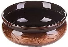 Тарелка глубокая Борисовская Керамика СТР14458241 керамика, 0, 5л, D=14, H=6см, коричнев.