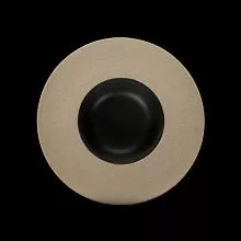 Тарелка для пасты «Corone» 230 мм бежевая с черным фк1202