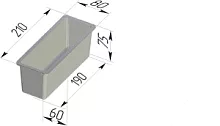 Крышка для формы "Тостерная" (ст.) (210 х 80 х 75 мм)