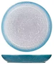 Тарелка глубокая KUNSTWERK Нептун A23813W655 фарфор, D=24см, бирюз., белый