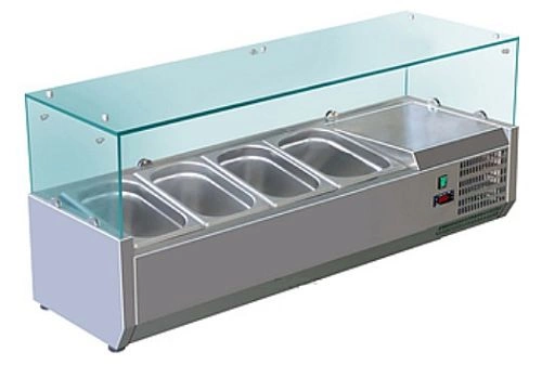 Витрина настольная холодильная KORECO 3*GN1/3 + 1*GN1/2-150 мм VRX1200380(395II)