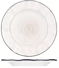 Тарелка мелкая KUNSTWERK Пастораль P5226027-SH116 фарфор, D=270, H=25мм, серый