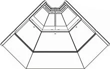 Витрина холодильная CARBOMA GC111 VV-6 внтренний угол, динамика, 1008, темный дуб