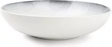 Тарелка для пасты F2D Speckled Dusk 604565 фарфор, D=25 см, белый/черный