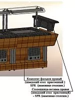 Комплект фасадов лицевой с правой вставкой REFETTORIO 1500 шведский стол пристенный