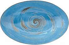 Салатник WILMAX Spiral WL-669641/A фарфор, L=30, B=19,5, H=7 см, голубой