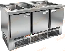 Cтол холодильный для салатов HICOLD SLE3-111GN с крышкой