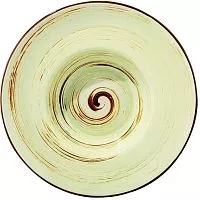 Тарелка глубокая WILMAX Spiral WL-669124/A фарфор, D=25,5 см, фисташковый