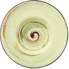 Тарелка глубокая WILMAX Spiral WL-669124/A фарфор, D=25,5 см, фисташковый