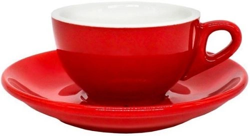 Чайная пара P.L. Proff Cuisine Бариста 81223280 фарфор, 180 мл, D=9,5, H=5,5 см, красный