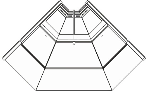 Витрина холодильная CARBOMA GC111 VM-6 внтренний угол, динамика 1010 мариель