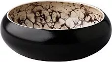 Салатник STYLE POINT Raw RD18222 керамика, 1250 мл, D=19, H=6,5 см, черный/коричневый