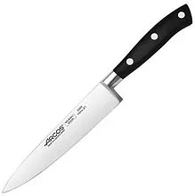 Нож поварской ARCOS 233400 сталь нерж., полиоксиметилен, L=270/150, B=28мм, черный, металлич.