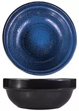 Тарелка глубокая Борисовская Керамика ФРФ88800964 фарфор, D=155, H=60мм, голуб., черный