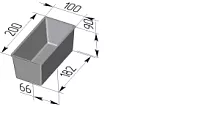 Форма для хлеба "Тостерная" (200 х 100 х 90 мм)