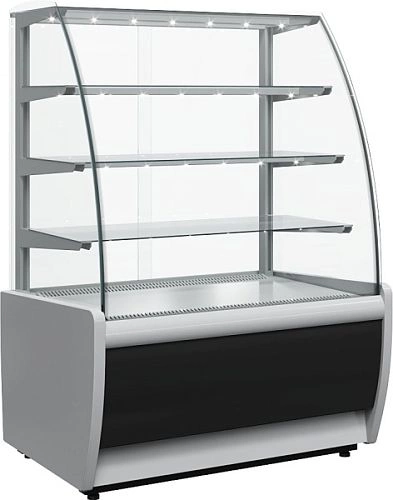Витрина холодильная кондитерская CARBOMA K70 VM 0,9-1 9006-9005 (ВХСв - 0,9д ) (техно)