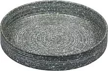 Блюдо круглое P.L. Proff Cuisine Taiga 81221888 фарфор, D=25, H=3,8 см, темно-серый