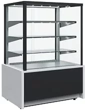 Витрина холодильная кондитерская CARBOMA KC70 VM 0,9-1 9006-9005 (ВХСв-0,9д Cube ТЕХНО)