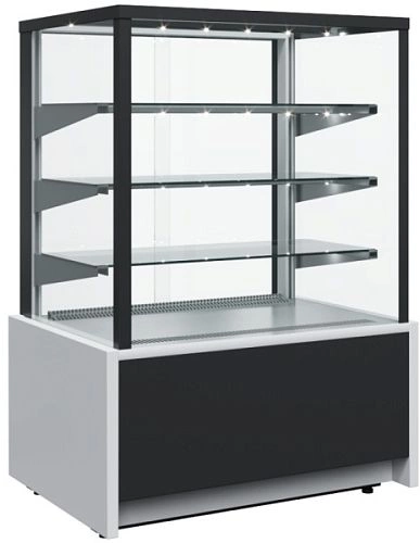 Витрина холодильная кондитерская CARBOMA KC70 VM 0,9-1 9006-9005 (ВХСв-0,9д Cube ТЕХНО)