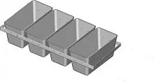 Секция форм для хлеба СПИКА 4Л6 (235 х 115 х 115 мм) с ручками