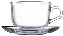 Чайная пара PASABAHCE Ташкент 96806/b стекло, 290 мл, D=9,8, H=7,6 см, прозрачный