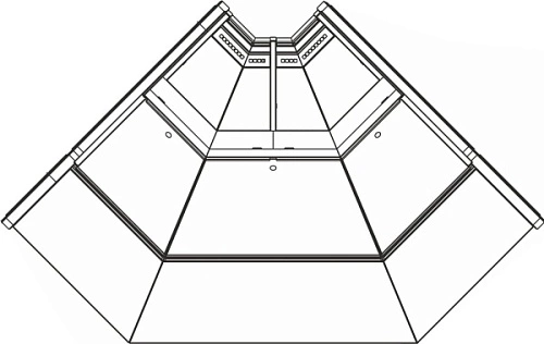 Витрина холодильная CARBOMA GC111 VV-6 внтренний угол, динамика 1010 мариель