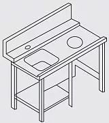 Стол для грязной посуды SILANOS 509546 с отверстием для отходов
