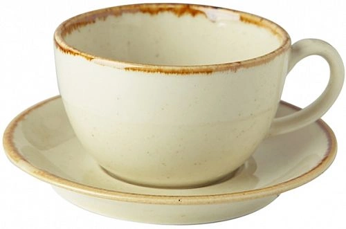 Чашка чайная PORLAND Seasons 322134 фарфор, 340 мл, D=13,5, H=6,6 см, желтый