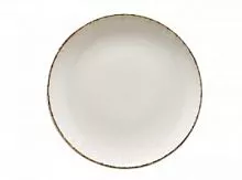 Тарелка мелкая BONNA Ретро E100GRM19DZ фарфор, D=19 см, бежевый/коричневый