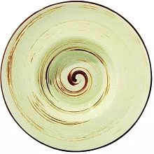 Тарелка глубокая WILMAX Spiral WL-669123/A фарфор, D=22,5 см, фисташковый