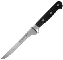 Нож для обвалки мяса PROHOTEL AG00807-01 сталь нерж., пластик, L=285/155,B=15мм, черный, металлич.