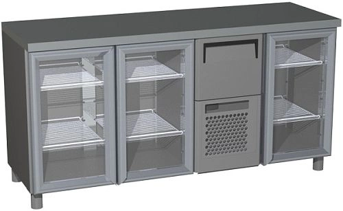 Стол холодильный CARBOMA T57 M3-1-G X7 9005-1 корпус черный, без борта (BAR-360C)