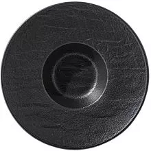 Тарелка глубокая WILMAX Slatestone WL-661116/A фарфор, D=27 см, черный