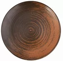 Тарелка мелкая PORLAND Lykke Brown 04ALM005935 фарфор 17 см, коричневый