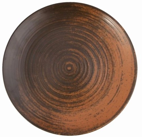 Тарелка мелкая PORLAND Lykke Brown 04ALM005935 фарфор 17 см, коричневый