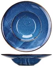 Тарелка для пасты KUNSTWERK Ирис ZA0025-11-a фарфор, 250мл, D=280, H=55мм, голуб.