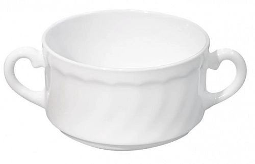 Чашка бульонная ARCOROC Трианон D6879 опаловое стекло, 300 мл, D=10, H=6 см, белый