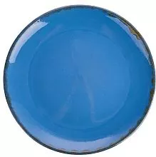 Тарелка мелкая Борисовская Керамика КРФ00012582 керамика, D=220, H=23мм, голуб.