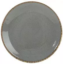 Тарелка мелкая PORLAND Seasons 187618 фарфор, D=18 см, темно-серый