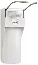 Дозатор для жидкого мыла и дезинфицирующих средств локтевой PUFF-8197 1000 мл, пластик, белый