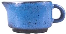 Сливочник Борисовская Керамика ФРФ88800864 фарфор, 50мл, D=65, H=40мм, голуб., черный