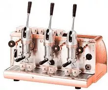 Кофемашина рожковая VICTORIA ARDUINO Athena leva copper 3 низкие группы, 380В, медь