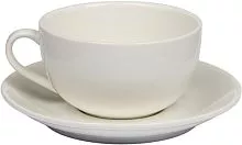 Чайная пара P.L. Proff Cuisine Бариста 81229559 фарфор, 300 мл, D=10,5, H=6 см, белый