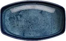 Тарелка мелкая KUTAHYA Blue Stone BNBOH16KY890003 фарфор, L=16, B=9,6, H=2,2 см, синий