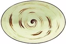 Салатник WILMAX Spiral WL-669141/A фарфор, L=30, B=19,5, H=7 см, фисташковый