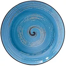 Тарелка глубокая WILMAX Spiral WL-669627/A фарфор, D=25,5 см, голубой